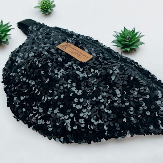 SAC BANANE - SEQUIN NOIR