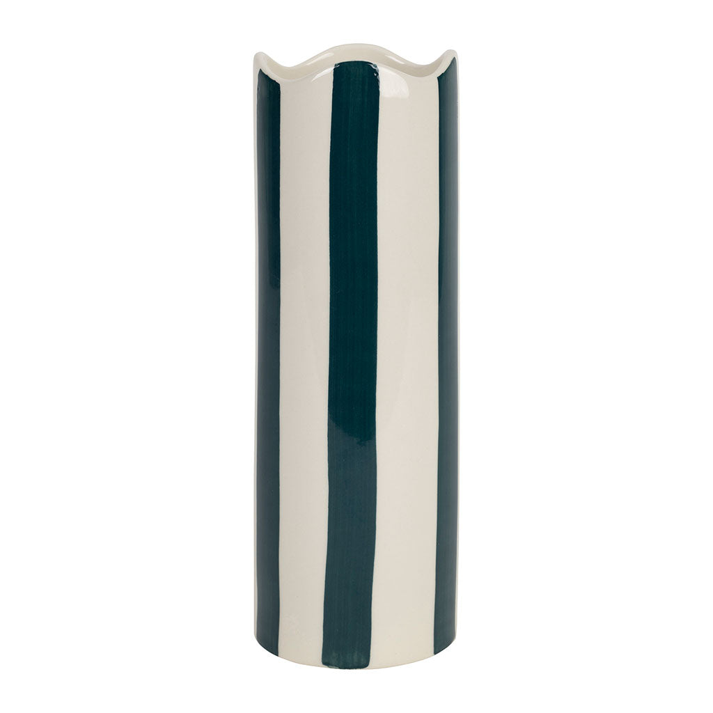 VASE HAUT RAYURES VERTES