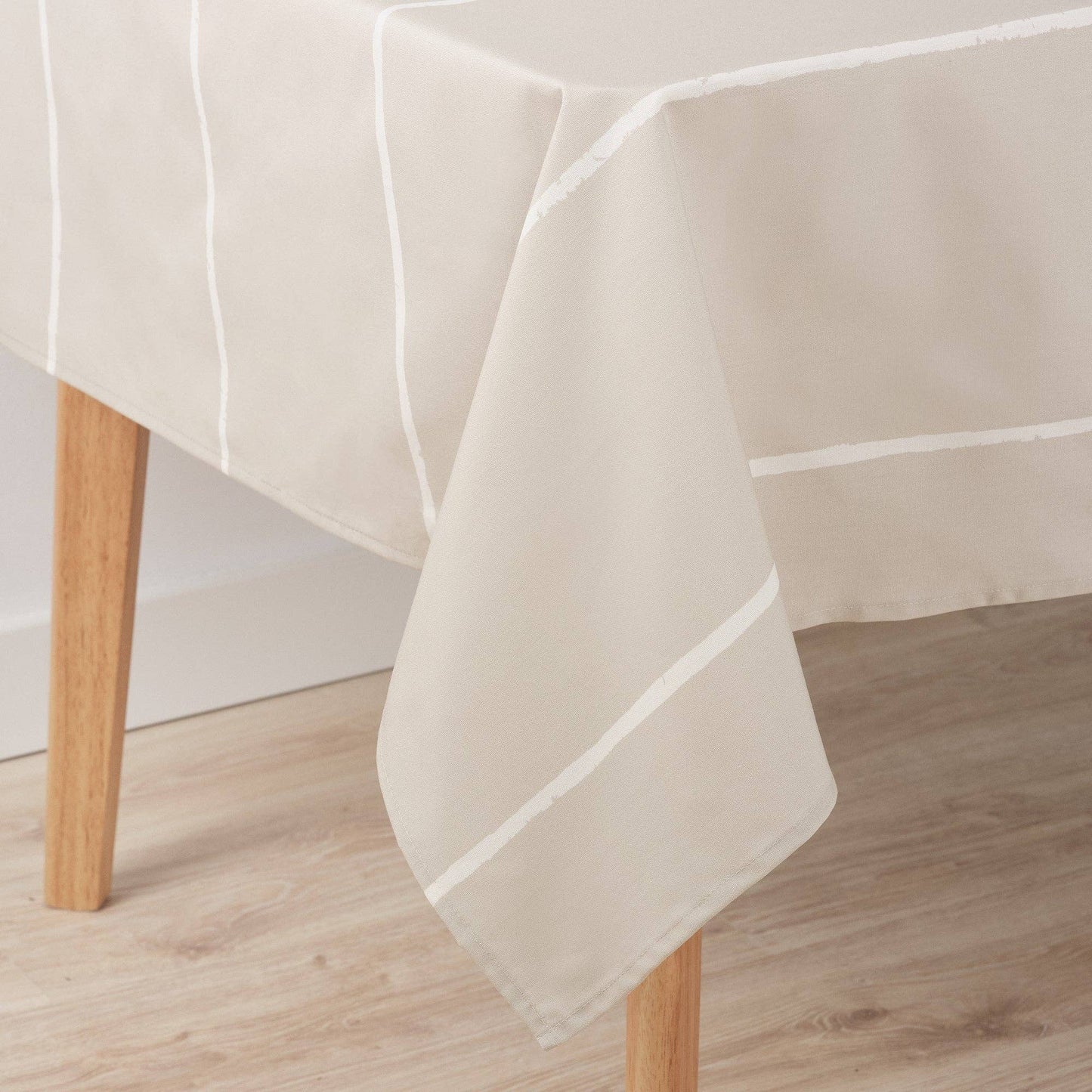 Nappe hydrofuge - Beige rayure blanche
