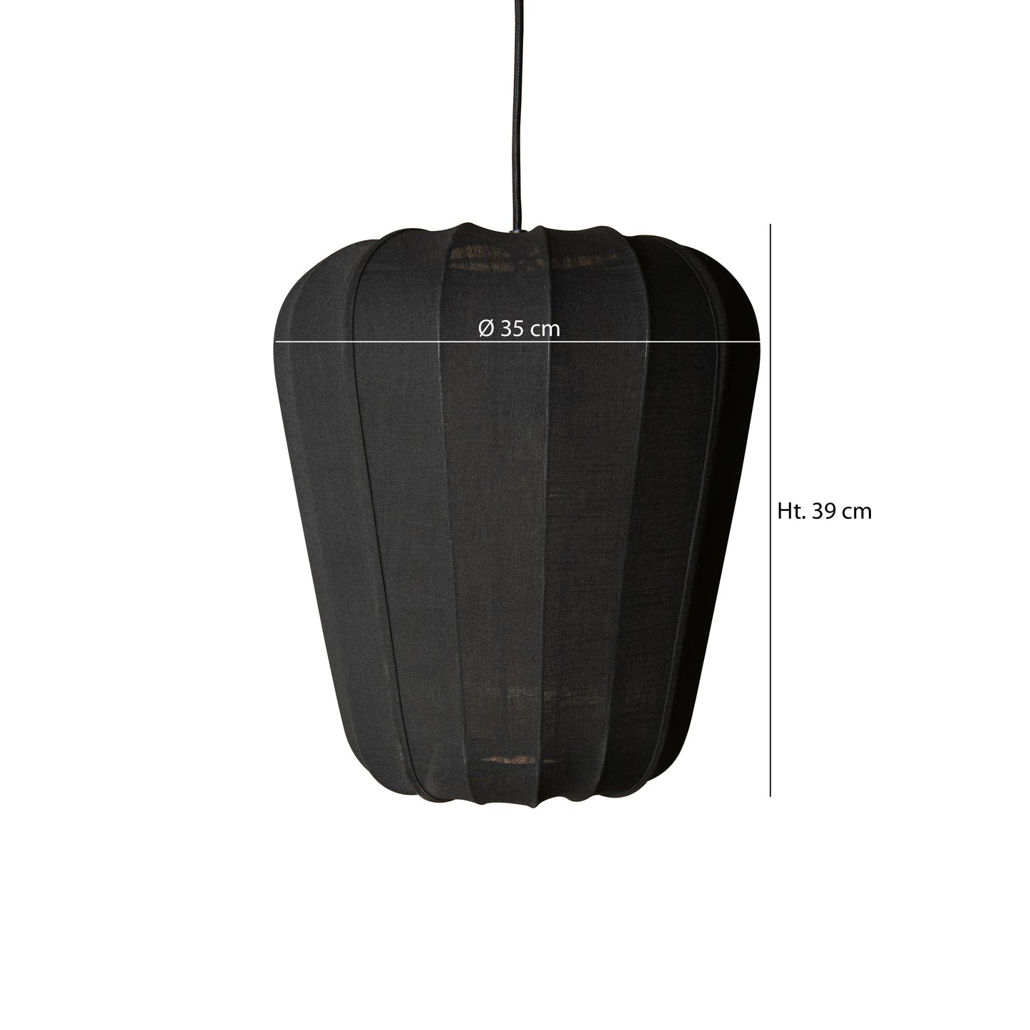 SUSPENSION EN FIL DE COTON NOIR