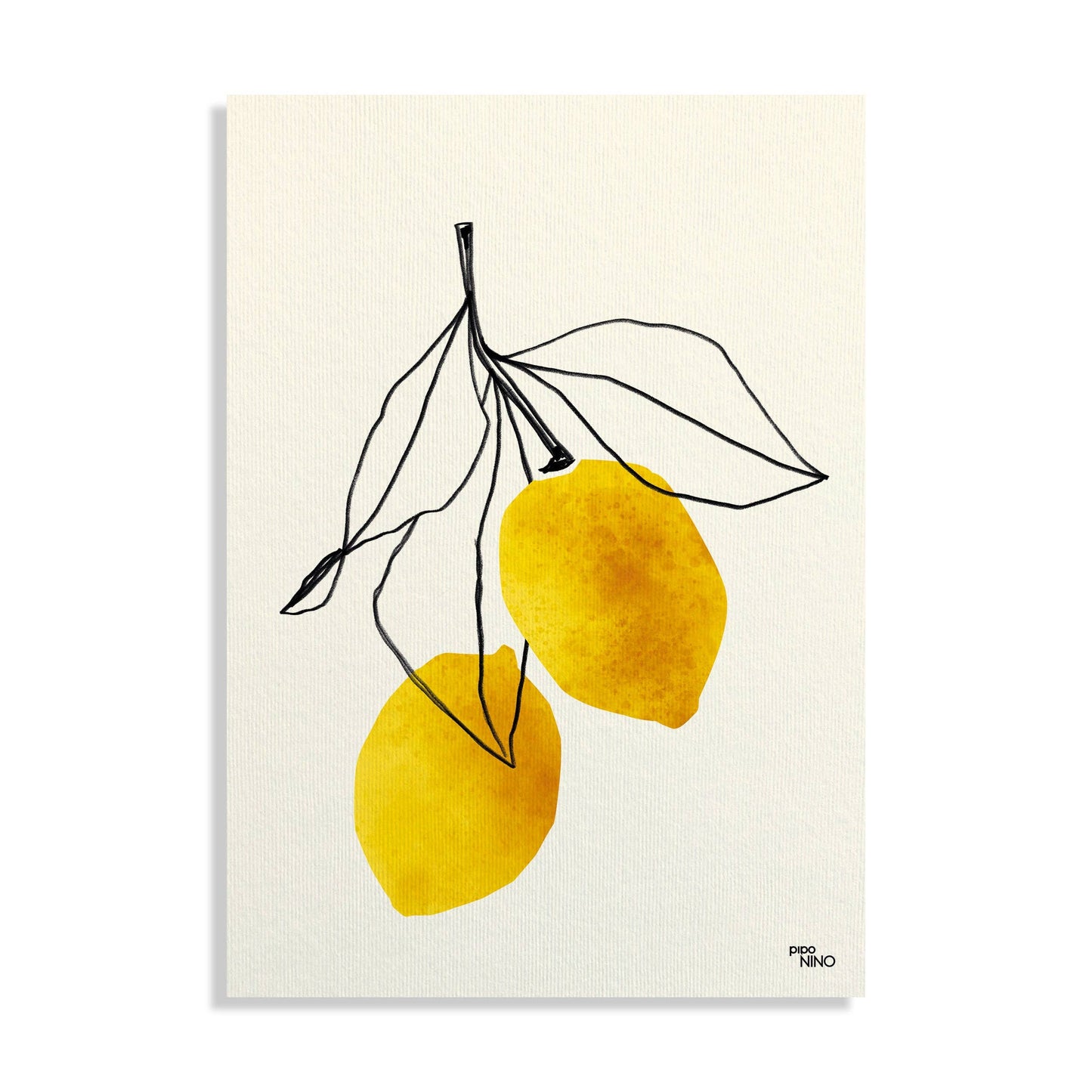 Affiche déco fruit CITRON JAUNE