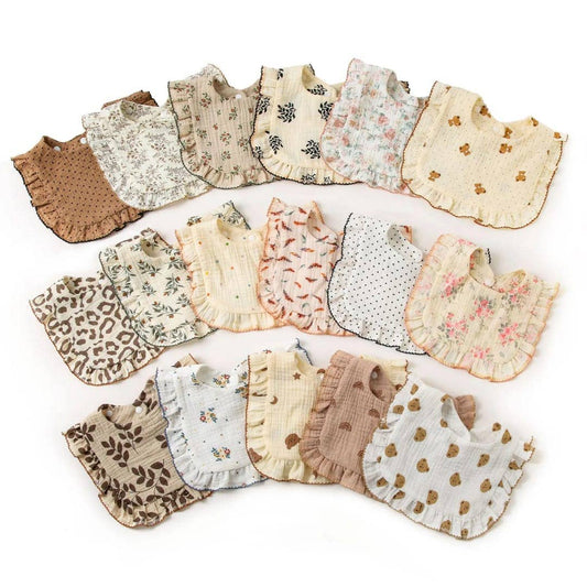Bavoir imprimé 30×26cm coton biologique