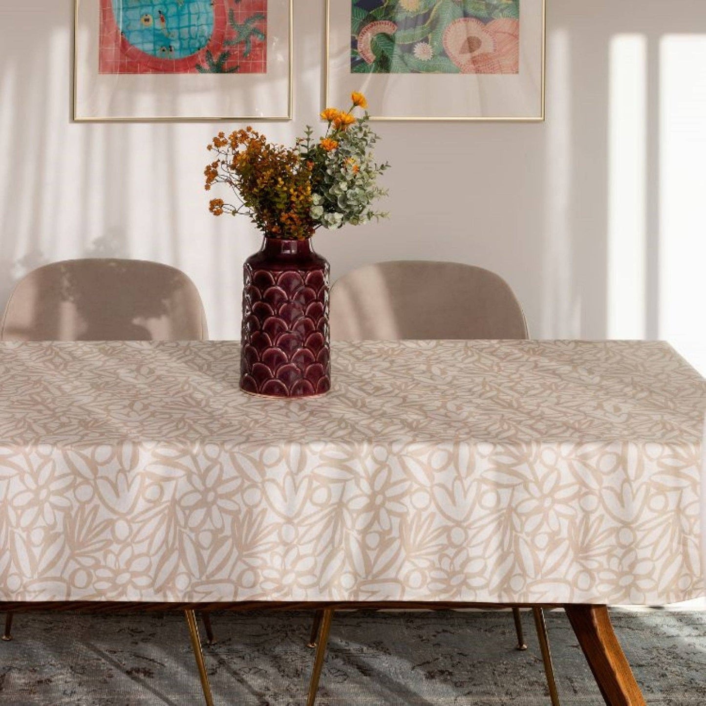 NAPPE CIRÉE - Beige coeur blanc
