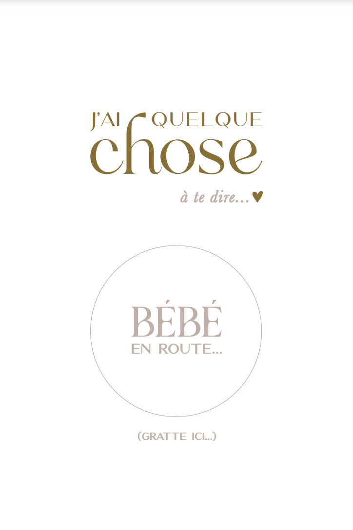CARTE ANNONCE À GRATTER - Bébé est en route