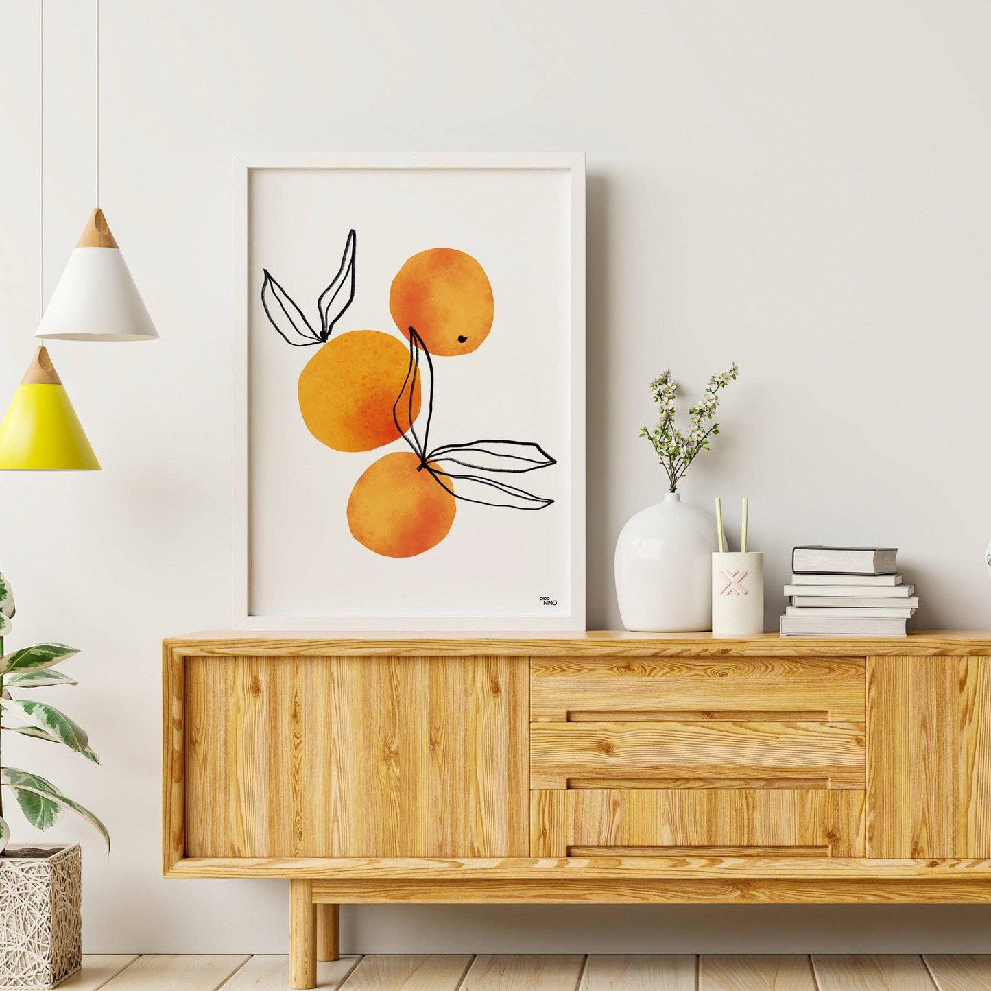 Affiche Fruit clémentine orange