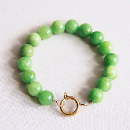 BRACELET EN PERLES DE PIERRE NATURELLE - Vert