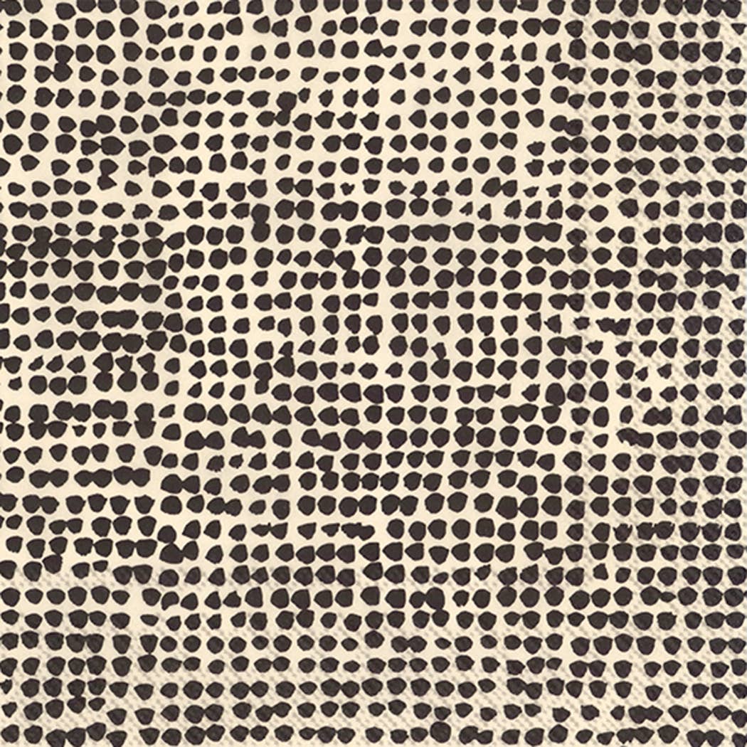 Serviettes de cocktail en papier Marimekko Orkanen 20 ct en lin noir
