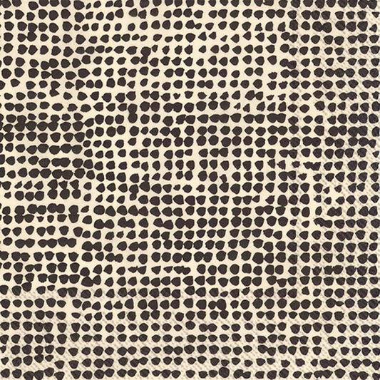 Serviettes de cocktail en papier Marimekko Orkanen 20 ct en lin noir