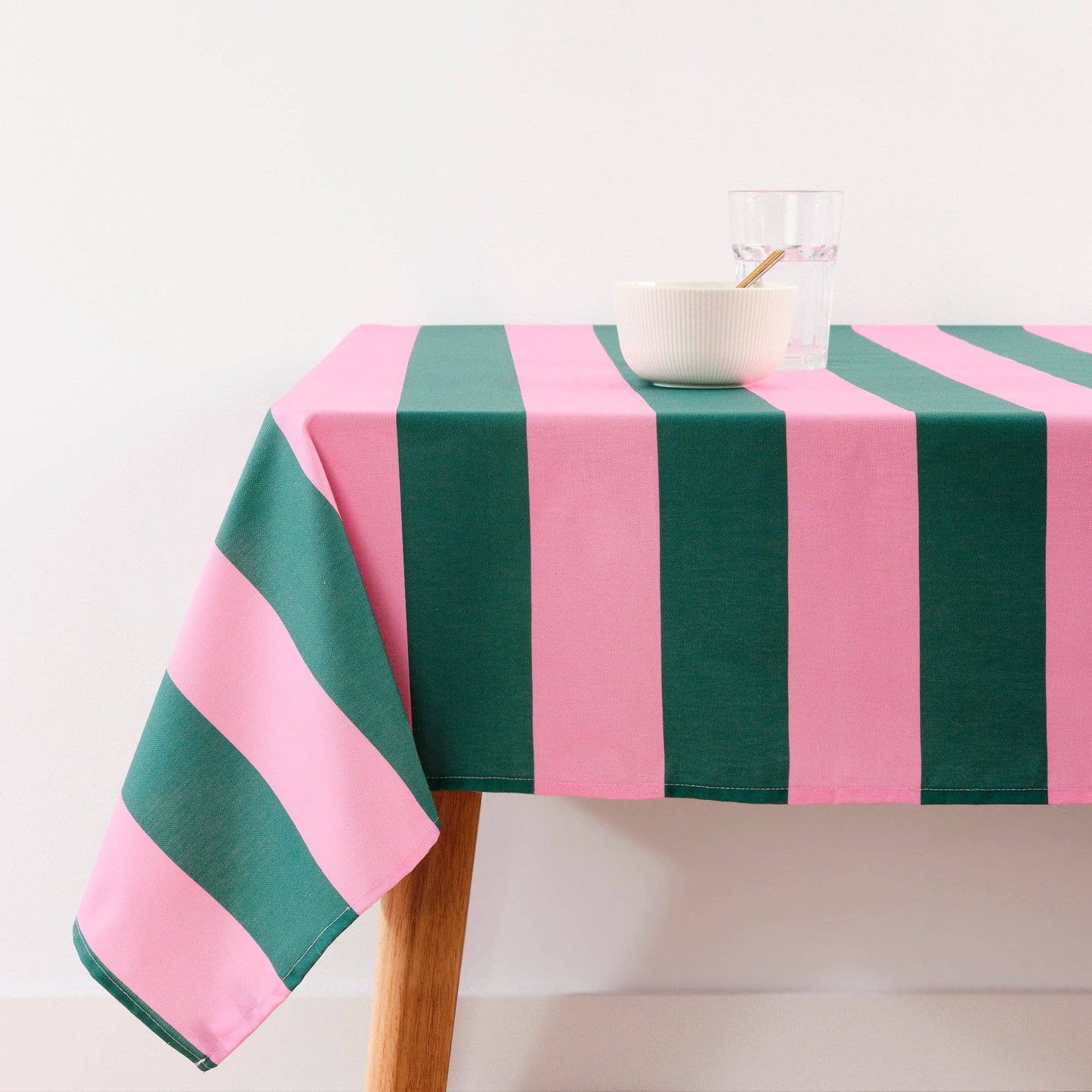 NAPPE CIRÉE - Rayures vertes et roses