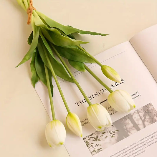 TULIPES ARTIFICIELLES - Blanche