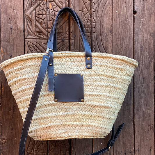 PANIER - Cuir noir