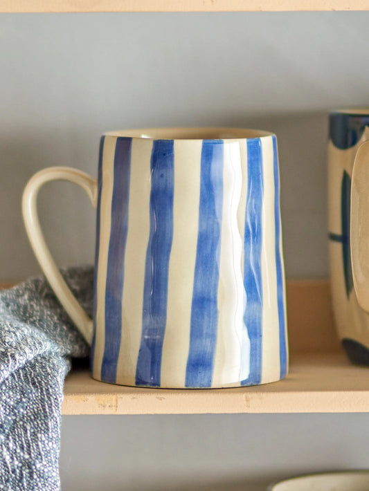 TASSES À RAYURES -  Bleu