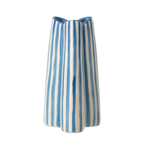 VASE RAYÉ BLEU - PM