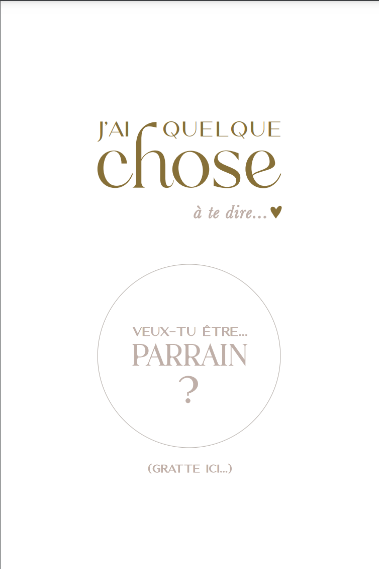CARTE ANNONCE À GRATTER - Bébé est en route