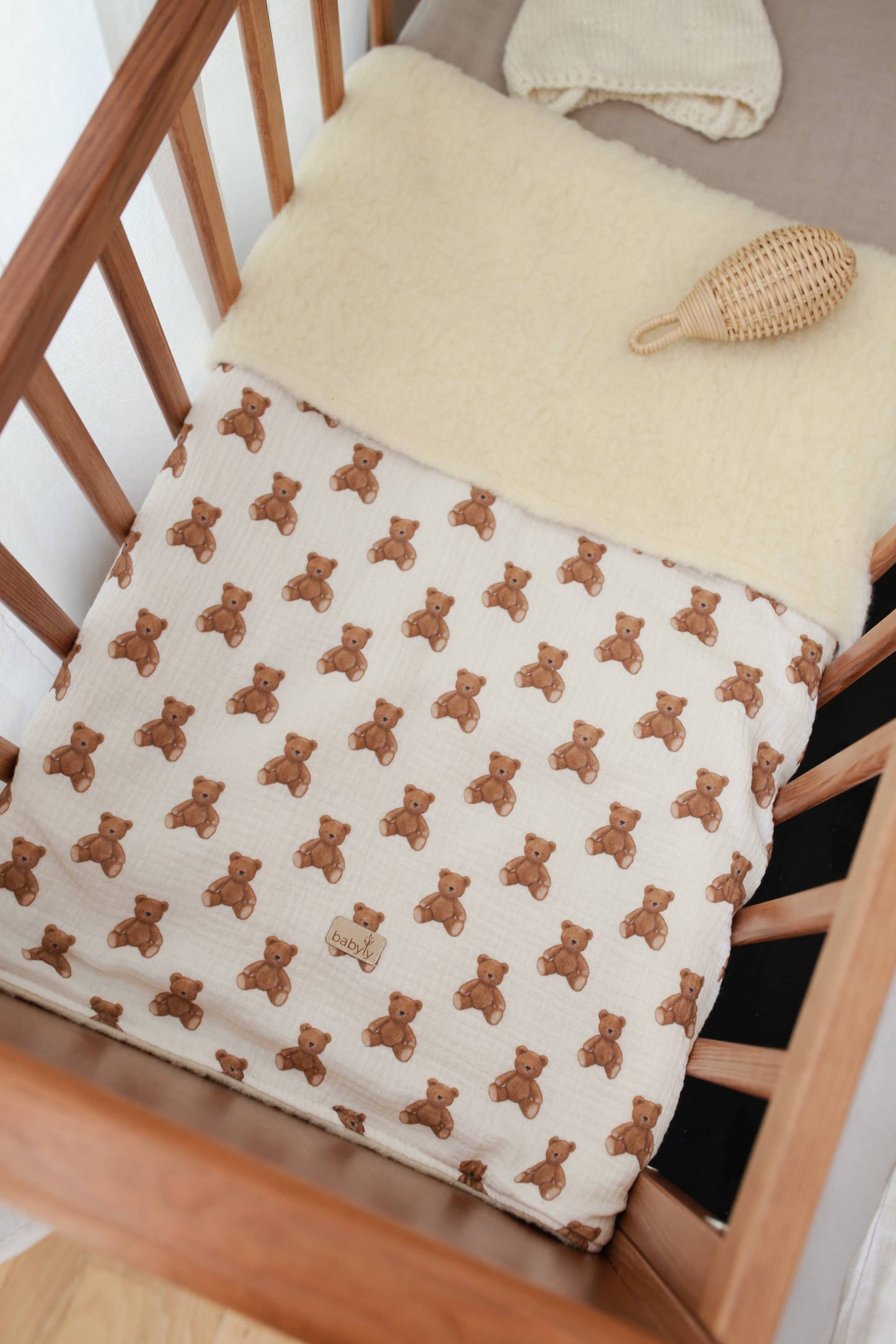 PLAID EN LAINE OURSON