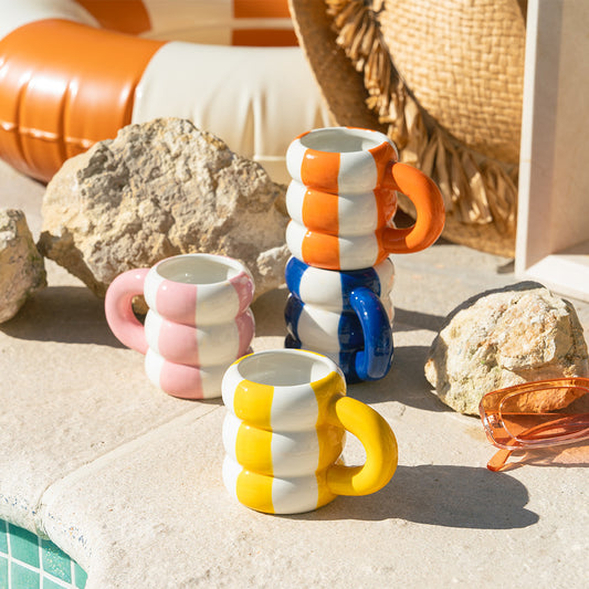 TASSES À CAFÉ RAYÉES