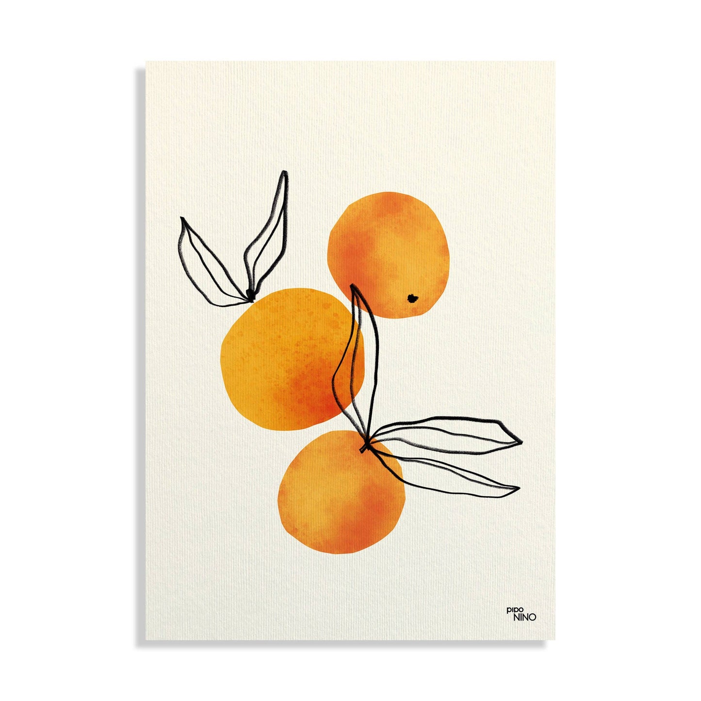 Affiche Fruit clémentine orange
