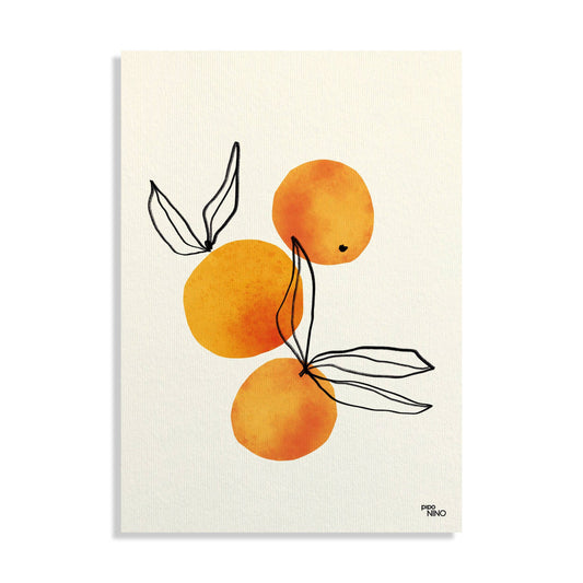 Affiche Fruit clémentine orange
