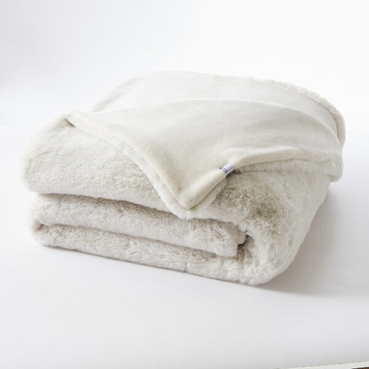 PLAID FAUSSE FOURRURE - Blanc