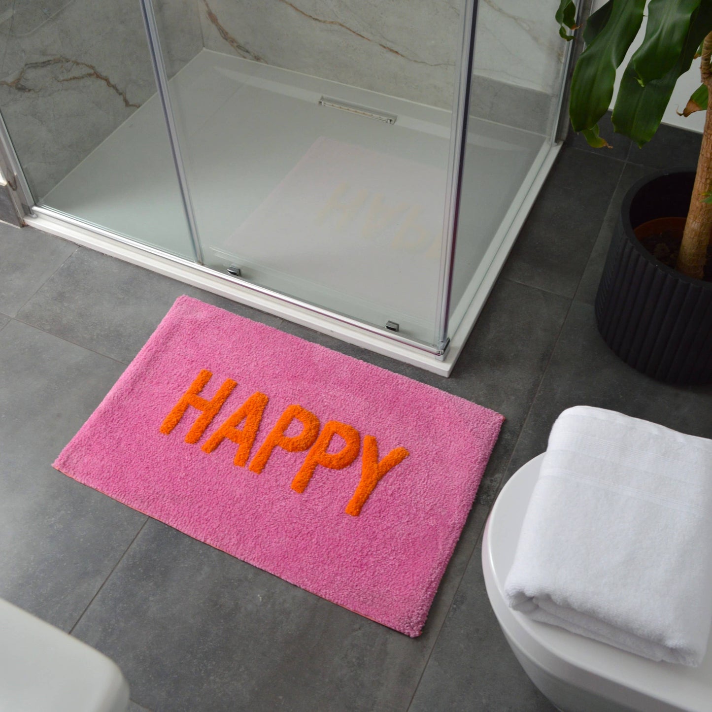 Tapis de Bain Antidérapant Joyeux et Coloré - Doux et Absorbant