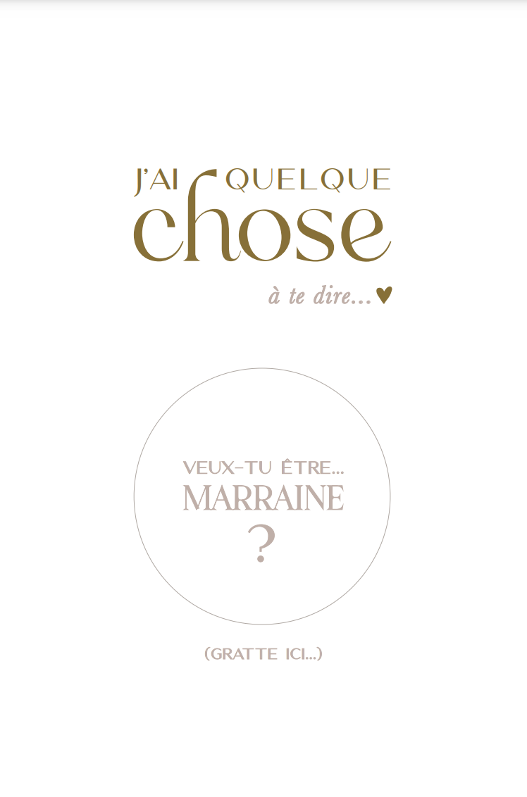 CARTE ANNONCE À GRATTER - Bébé est en route