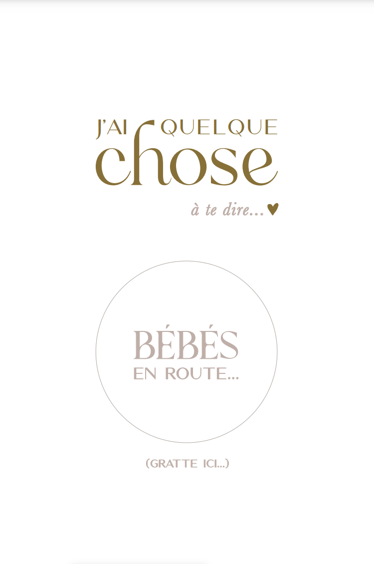 CARTE ANNONCE À GRATTER - Bébé est en route