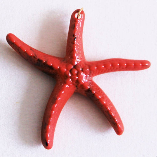 PENDENTIF ETOILE DE MER - rouge