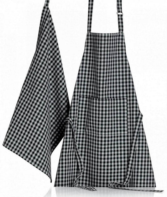 TORCHON RECYCLÉ - Noir / Gris