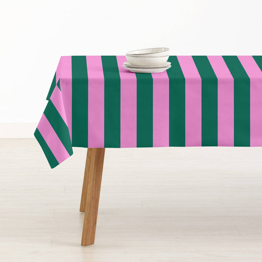 NAPPE CIRÉE - Rayures vertes et roses