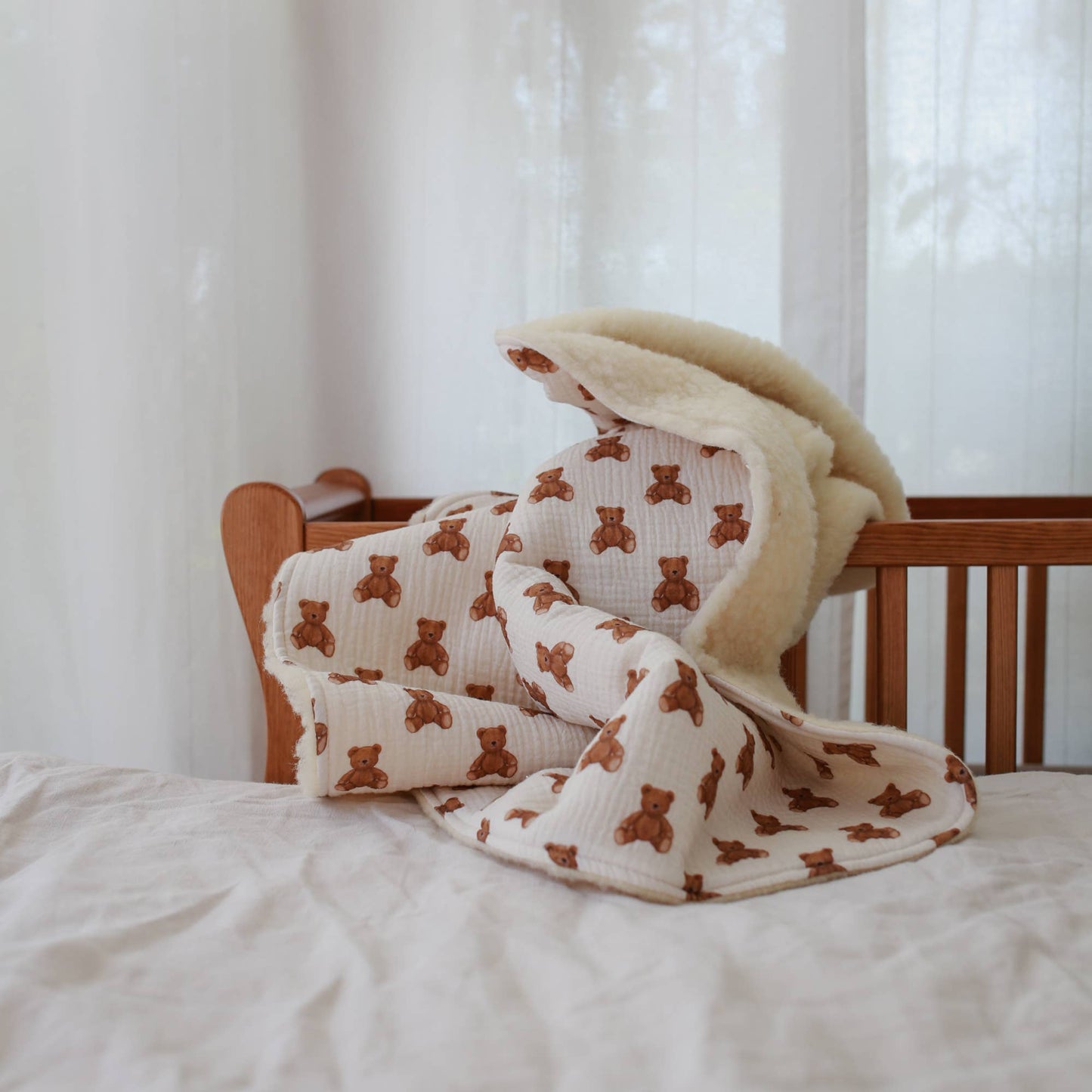 PLAID EN LAINE OURSON