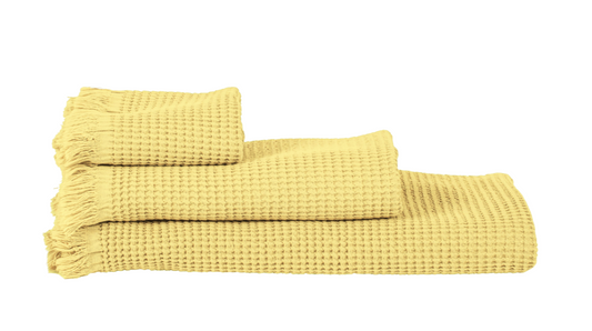 LINGE DE BAIN EN COTON - Jaune/Kaki