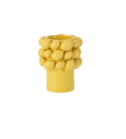 VASE CITRON CERAMIQUE JAUNE - S