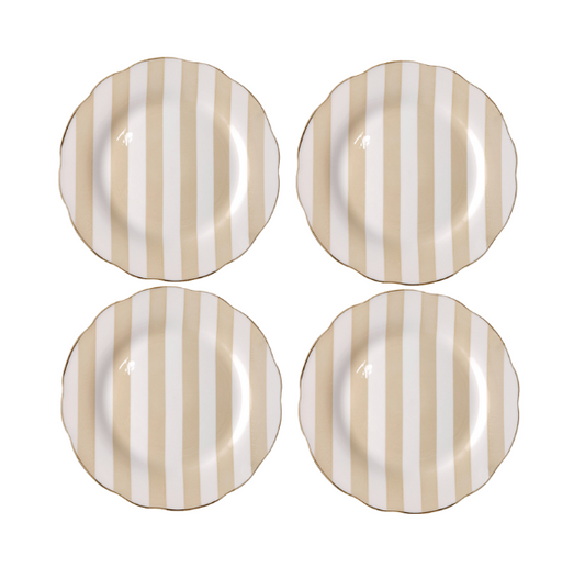ASSIETTE RAYÉE - Beige - 2 tailles