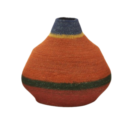 VASE JONC DE MER - Orange