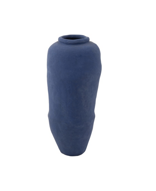 POT PAPIER MACHE BLEU