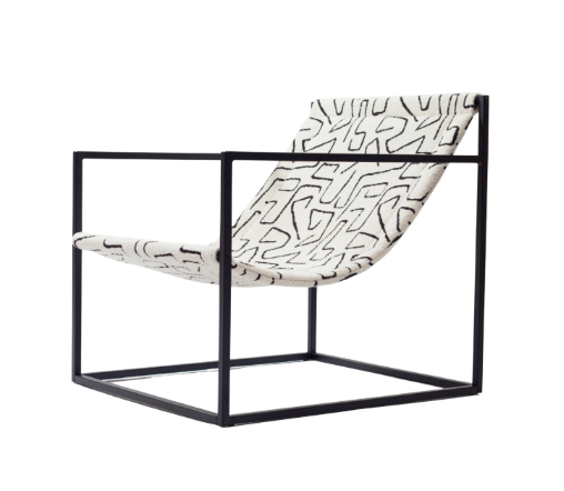 FAUTEUIL LOUNGE - Noir & blanc