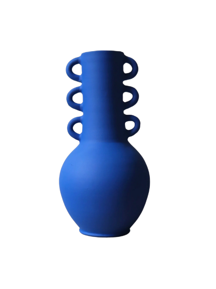 VASE ARTISANAL - Bleu