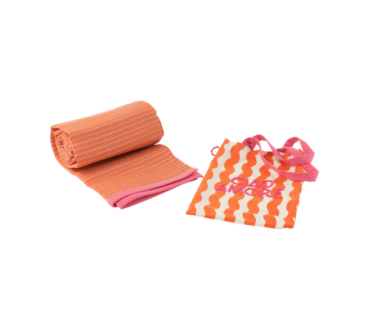 SAC + TAPIS DE PLAGE ORANGE