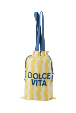 SAC + TAPIS DE PLAGE JAUNE