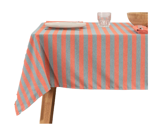 NAPPE hydrofuge - Rayures oranges et bleues -