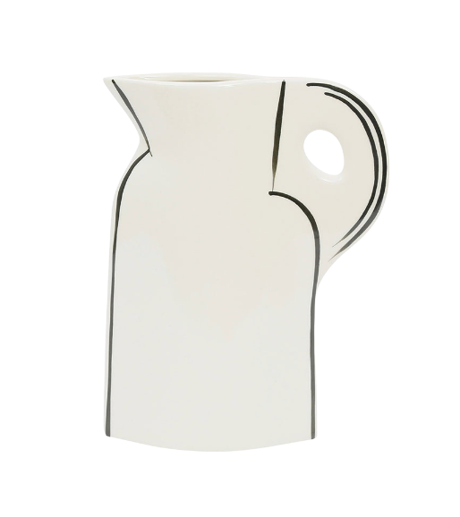 PICHET BLANC LISERÉ NOIR