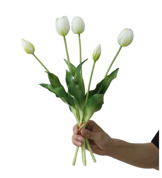 TULIPES ARTIFICIELLES - Blanche