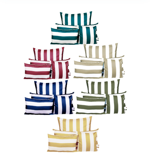 HOUSSE COUSSIN EXTERIEUR À RAYURES - 4 couleurs