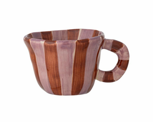 TASSE EN GRÈS - Rose et Rouge