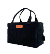 SAC ISOTHERME VELOURS CÔTELÉ - NOIR