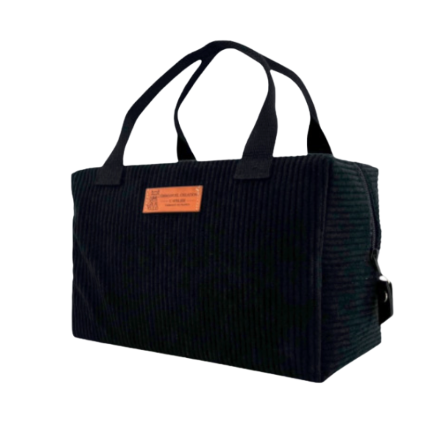 SAC ISOTHERME VELOURS CÔTELÉ - NOIR