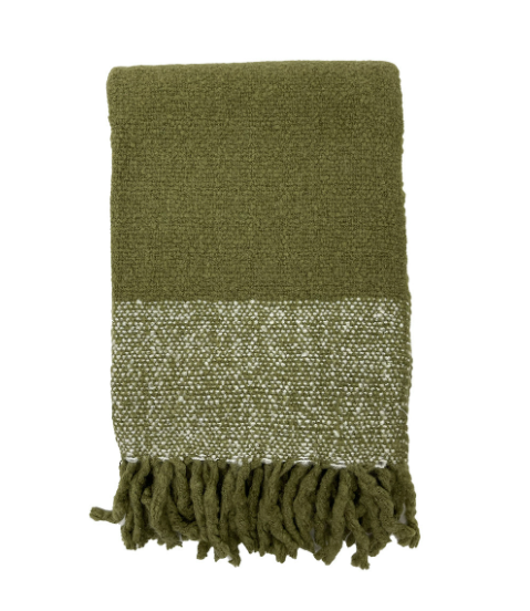 PLAID EN COTON - Kaki