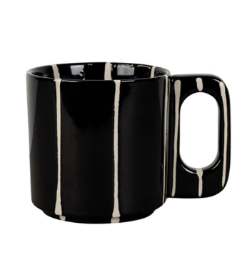 TASSE EN GRÈS - Noir & blanc