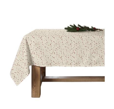 Nappe hydrofuge - Beige étoile rouge