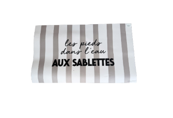 TAPIS VINYLE "Les pieds dans l'eau Aux Sablettes" - 49,5 x 83 cm
